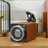 MOZSLY® Single Watch Winder - Brown Leather -- Mozsly