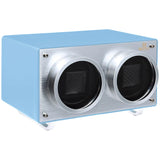 MOZSLY® Double Watch Winder - Light Blue Leather_03