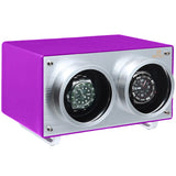 MOZSLY® Double Watch Winder - Purple Leather