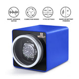 MOZSLY® Single Watch Winder - Blue Leather_02