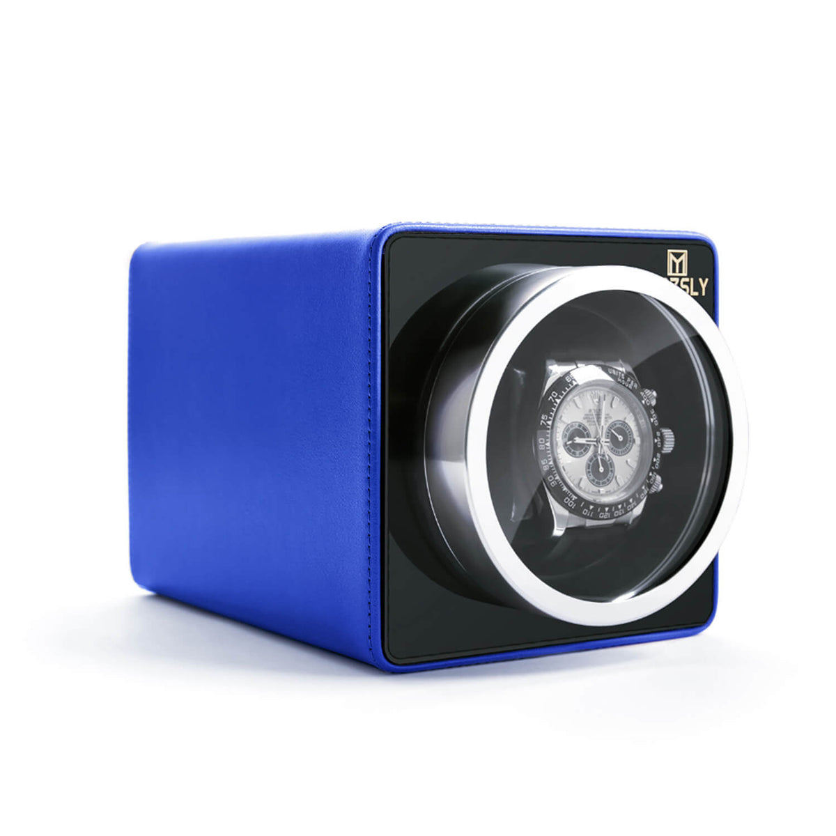 MOZSLY® Single Watch Winder - Blue Leather