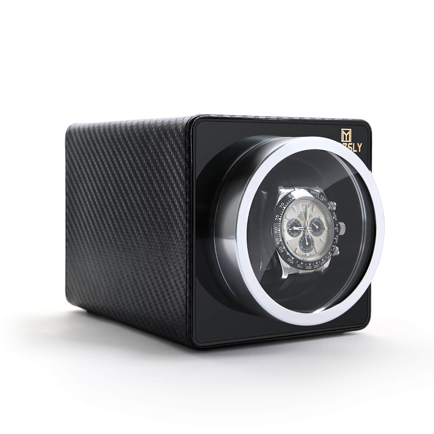 MOZSLY® Single Watch Winder - Carbon Fiber Leather