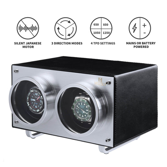 MOZSLY® Single Watch Winder - Purple Leather_02