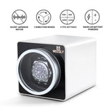 MOZSLY® Single Watch Winder - White Leather_02