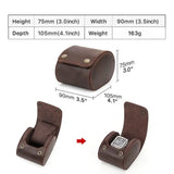 luxury leather single watch roll